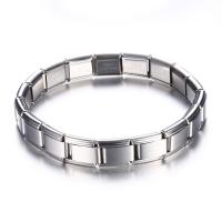Stainless Steel Chain Bracelets, fashion jewelry & Unisex 9mm .6 Inch 