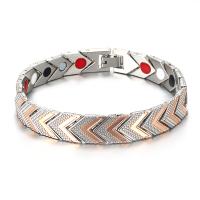 Copper Alloy Bracelet, with Germanium, fashion jewelry & for man 11mm 