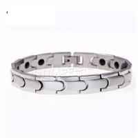 316 Stainless Steel Bracelet, silver color plated, fashion jewelry & for man 
