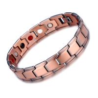 Copper Bracelet, with Germanium, fashion jewelry & Unisex, rose gold color, 13mm 