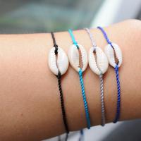 coquille bracelet, avec corde de coton, Style bohème & pour femme, plus de couleurs à choisir .5 pouce, 2.4 pouce, Vendu par PC