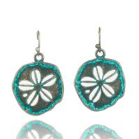 Zinc Alloy Drop Earring, Flower, plated, fashion jewelry & for woman & hollow 