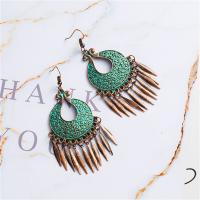 Zinc Alloy Drop Earring, plated, fashion jewelry & folk style & for woman & hollow 