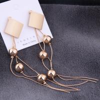 Zinc Alloy Drop Earring, stainless steel post pin, plated, for woman 125*23mm 