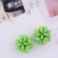 Acrylic Stud Earring, Zinc Alloy, with Acrylic, stainless steel post pin, plated, for woman 63*25mm 