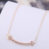 Brass Cubic Zirconia Necklace, with Cubic Zirconia, plated, for woman 420*32mm 