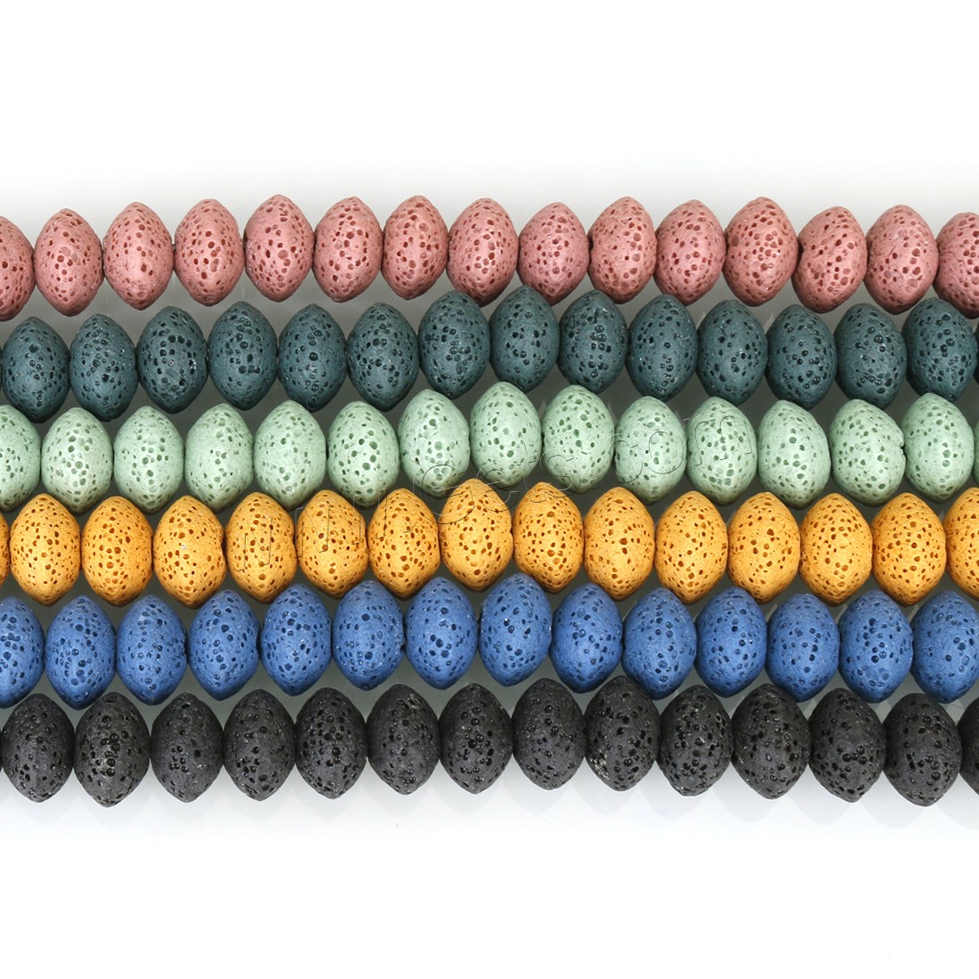 Perles de lave multicolor, lave volcanique, normes différentes pour le choix, plus de couleurs à choisir, Longueur:Environ 8-20 pouce, Vendu par brin