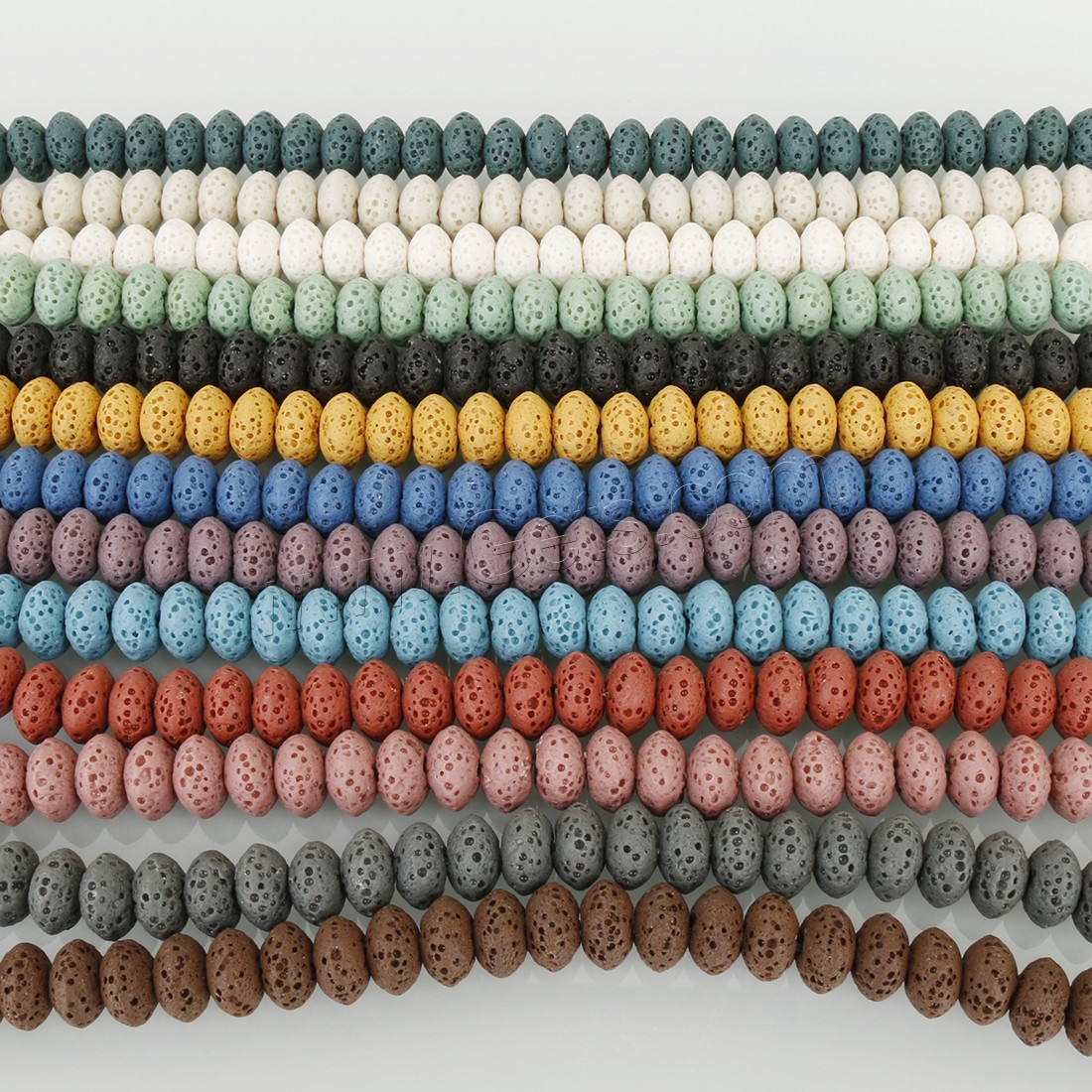 Multicolor Lava Perlen, verschiedene Größen vorhanden, keine, Länge:ca. 8-20 ZollInch, verkauft von Strang