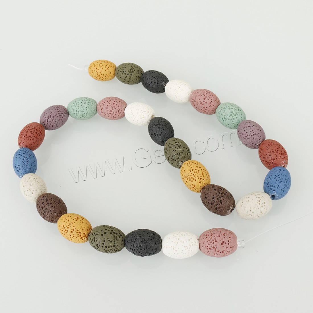 Multicolor Lava Beads, different size for choice, multi-colored, Hole:Approx 2.5mm, Length:Approx 16 Inch, Sold By Strand
