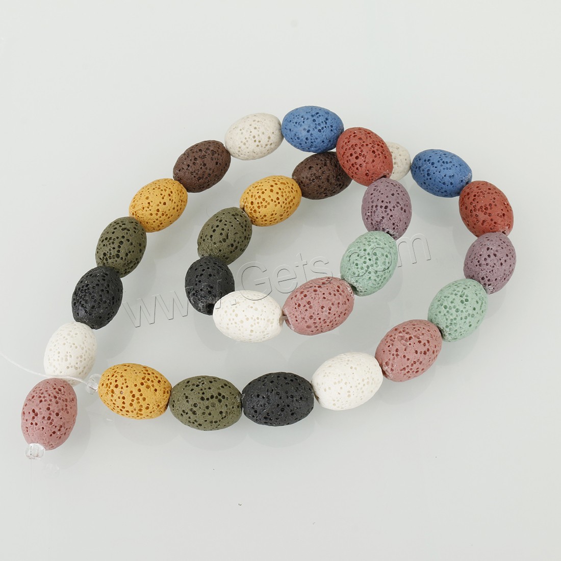 Multicolor Lava Beads, different size for choice, multi-colored, Hole:Approx 2.5mm, Length:Approx 16 Inch, Sold By Strand