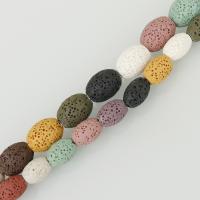 Multicolor Lava Perlen, verschiedene Größen vorhanden, farbenfroh, Bohrung:ca. 2.5mm, Länge:ca. 16 ZollInch, verkauft von Strang