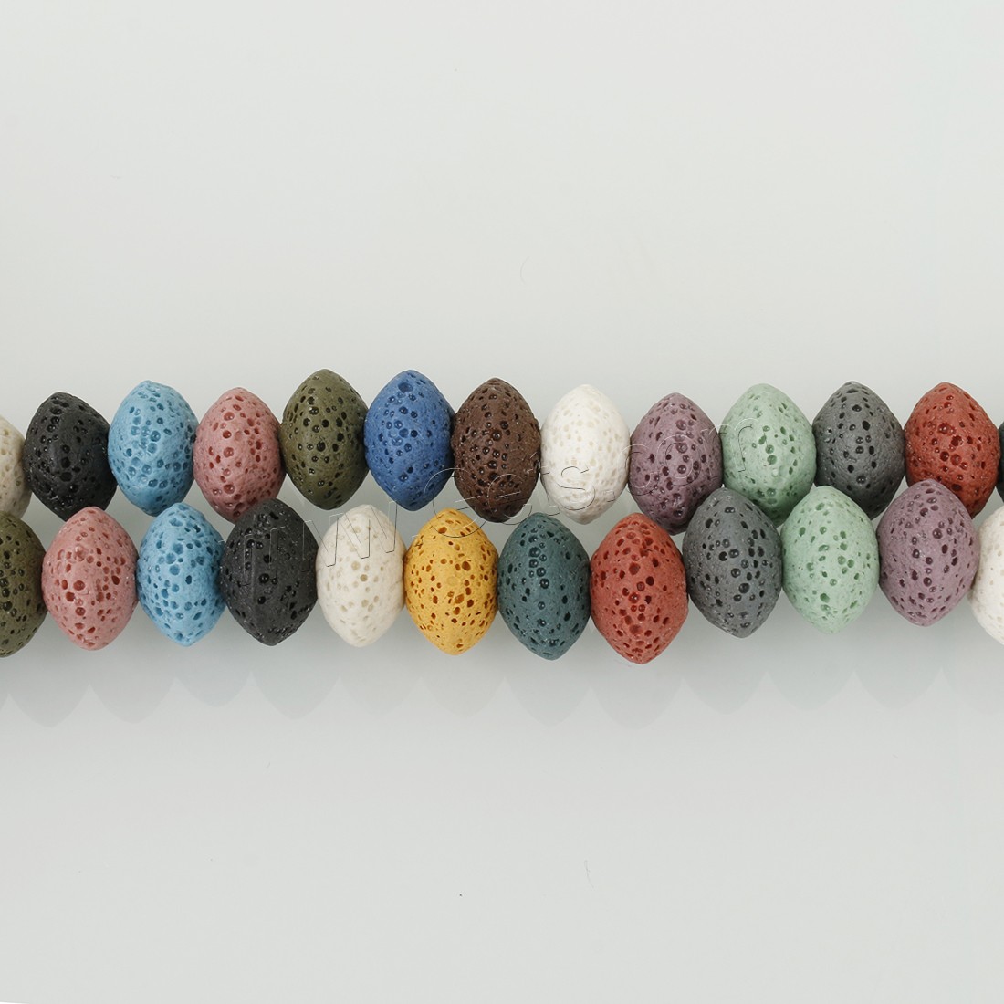Multicolor Lava Perlen, verschiedene Größen vorhanden, farbenfroh, Bohrung:ca. 2.5mm, Länge:ca. 15 ZollInch, ca. 15.5 ZollInch, verkauft von Strang