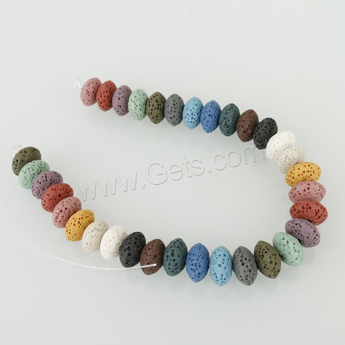 Multicolor Lava Beads, different size for choice, multi-colored, Hole:Approx 2.5mm, Length:Approx 8 Inch, Sold By Strand