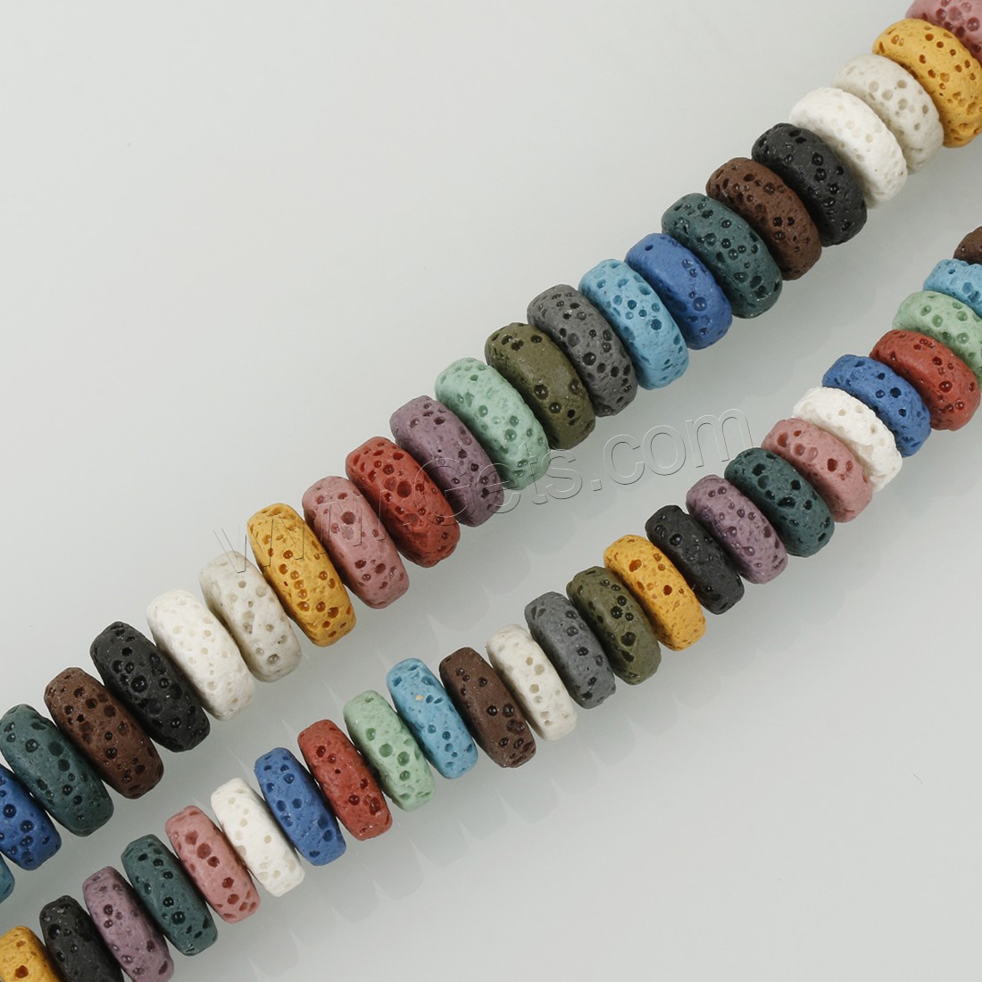 多色溶岩ビーズ, 火山岩, 異なるサイズの選択, 彩色, 穴:約 2.5mm, 長さ:約 8 インチ, 売り手 ストランド