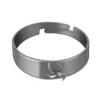 Stainless Steel Loop Ring Base, DIY, original color, 5.5mm Approx 3mm, US Ring 