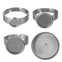 нержавеющая сталь гнездо-оправа для кольца, разный размер для выбора, оригинальный цвет, размер:7, продается PC