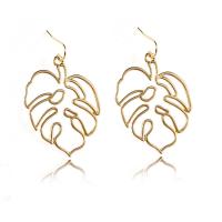 Zinc Alloy Drop Earring, Leaf, plated, for woman 
