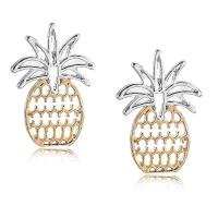 Zinc Alloy Stud Earring, Pineapple, plated, fashion jewelry & for woman & hollow 