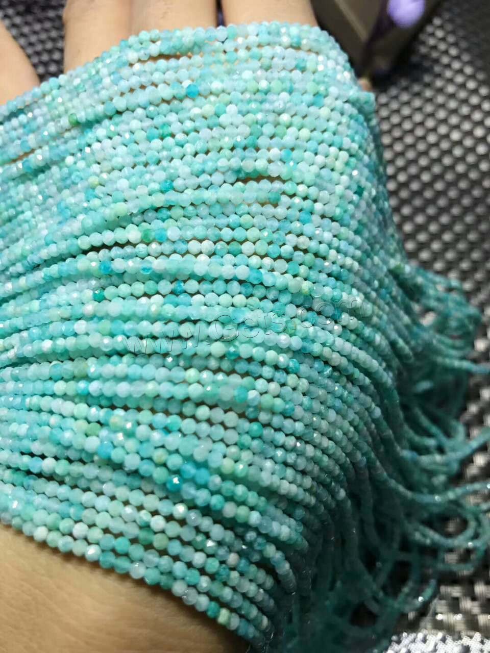 Amazonite Beads, ​Amazonite​, polished, DIY & different size for choice & faceted, green, Length:Approx 15 Inch, Sold By Strand