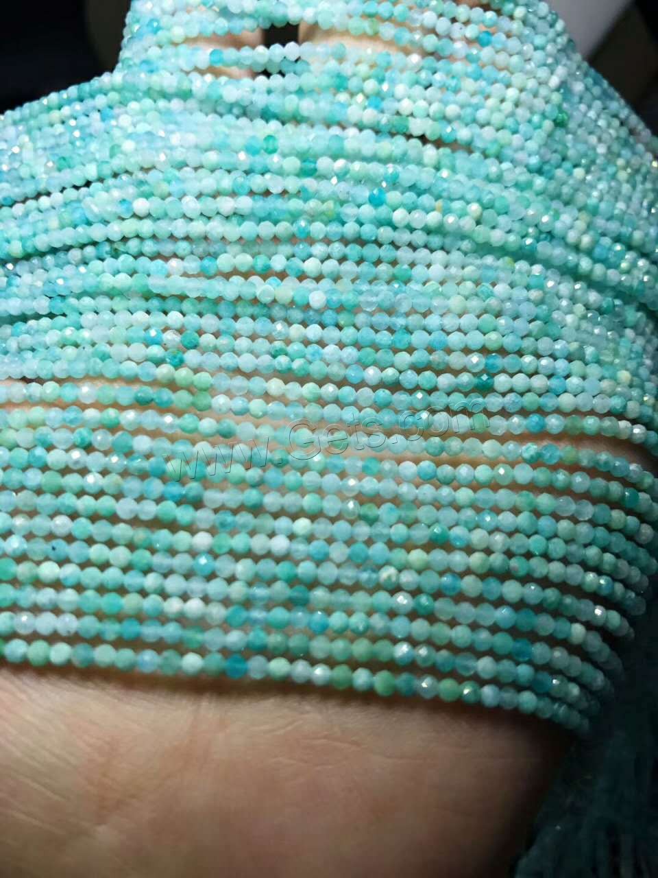 Amazonite Beads, ​Amazonite​, polished, DIY & different size for choice & faceted, green, Length:Approx 15 Inch, Sold By Strand