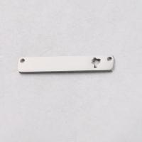 Stainless Steel Charm Connector, plated, DIY & 1/1 loop & hollow 6*35mm Approx 1.4mm 