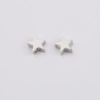 Stainless Steel Beads, Star, DIY, original color, 8*9mm Approx 1.8mm 