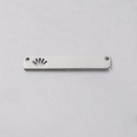 Stainless Steel Charm Connector, plated, DIY & 1/1 loop & hollow 6*35mm 