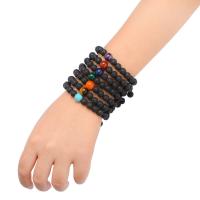 Lava Woven Ball Bracelets, with Gemstone, plated & Unisex & adjustable .4 Inch 