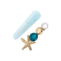 Alligator Hair Clip, Zinc Alloy, with Acetate & Plastic Pearl, 2 pieces & for woman 
