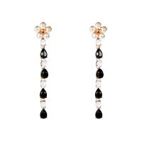 Plastic Pearl Zinc Alloy Earring, with Plastic Pearl & Acrylic, plated, for woman 