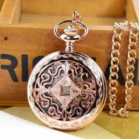 Pocket Watch, Zinc Alloy, with Plastic, Chinese movement, plated, Life water resistant & Unisex Approx 15 Inch 