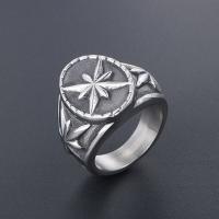 Titanium Steel Finger Ring, fashion jewelry & Unisex 20.3mmx6.3mm 