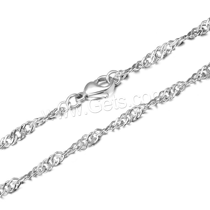 Titanio collar de cadena de acero, Partículas de acero, diverso tamaño para la opción & para mujer, Vendido por UD