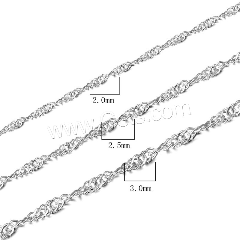Titanio collar de cadena de acero, Partículas de acero, diverso tamaño para la opción & para mujer, Vendido por UD