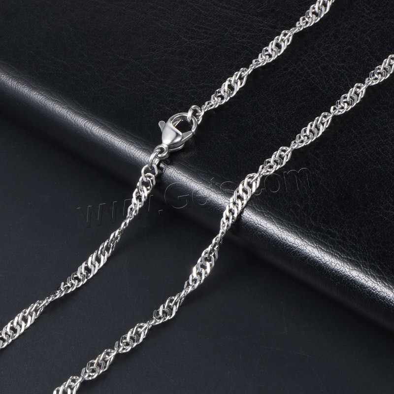 Titanium Steel Chain Necklace, different size for choice & for woman, Sold By PC