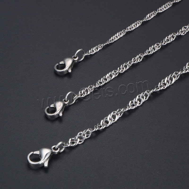 Titanium Steel Chain Necklace, different size for choice & for woman, Sold By PC