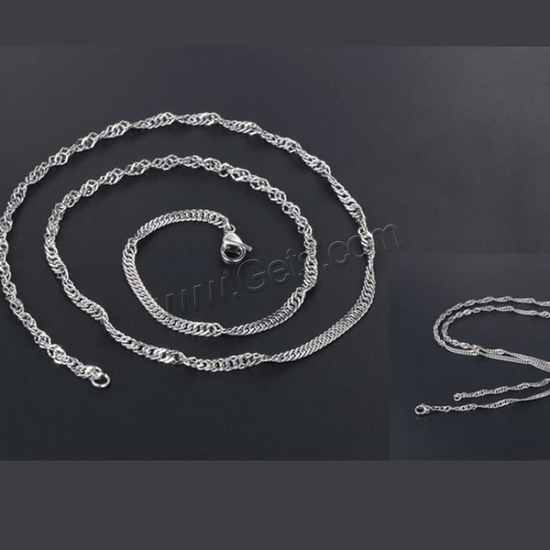 Сталь титан цепь Ожерелье, разный размер для выбора & Женский, продается PC