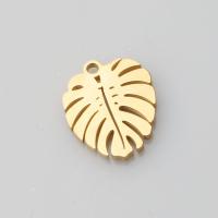 Stainless Steel Hollow Pendant, Leaf, plated, DIY nickel, lead & cadmium free, 13*17mm Approx 1.6mm 