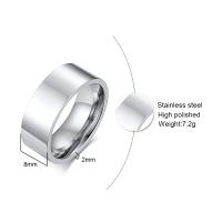 Titanium Steel Finger Ring, fashion jewelry & for man, silver color US Ring 