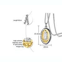 титан Ожерелье, ювелирные изделия моды & разные стили для выбора & Мужский, серебряный длина:Приблизительно 23.4 , продается Strand