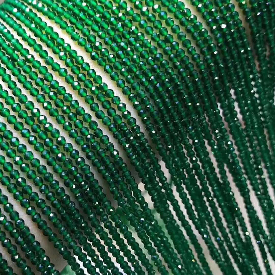 Spinel Beads, Round, plated, DIY & different size for choice & faceted, green, Length:Approx 15 Inch, Sold By Strand