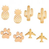 Zinc Alloy Stud Earring, zinc alloy post pin, plated & for woman 