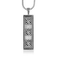 Titanium Steel Pendants, Rectangle, polished, fashion jewelry, 66.7mmx17.2mm 