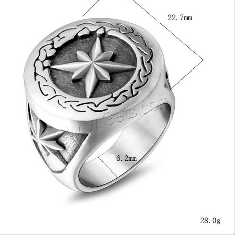 チタン鋼 指輪, ファッションジュエリー & 異なるサイズの選択 & 男性用, 22.7mmx6.2mm, 売り手 パソコン