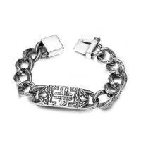 Acier titane bracelet, bijoux de mode & pour homme, 16.3mmx17.6mm .5 pouce, Vendu par PC