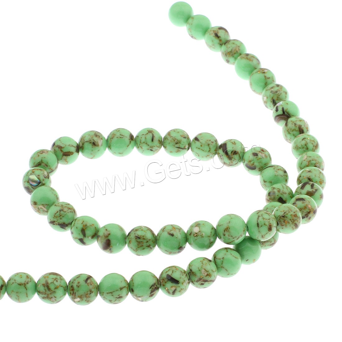 Perles en Turquoise synthétiques, Rond, normes différentes pour le choix, plus de couleurs à choisir, Trou:Environ 1mm, Vendu par sac