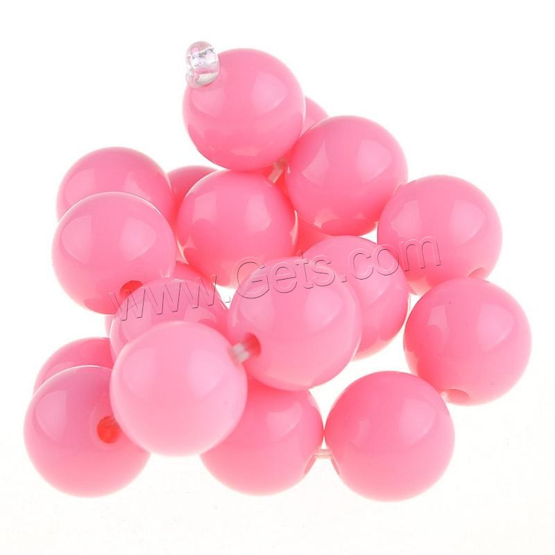 Acrylic Jewelry Beads, Round, injection moulding, different size for choice, more colors for choice, Hole:Approx 1mm, Sold By KG