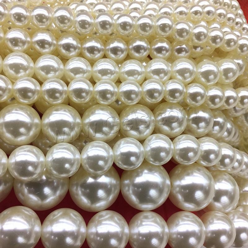 АБС-пластик перлы, шарики, ABS пластик жемчужина, Круглая, разный размер для выбора, белый, отверстие:Приблизительно 1mm, продается KG