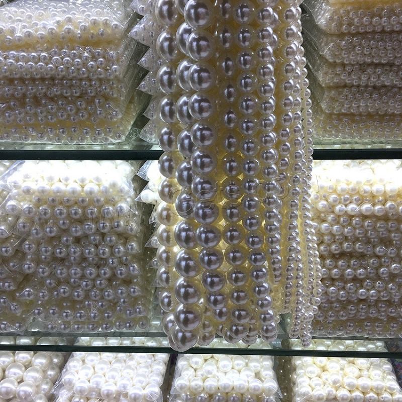 АБС-пластик перлы, шарики, ABS пластик жемчужина, Круглая, разный размер для выбора, белый, отверстие:Приблизительно 1mm, продается KG