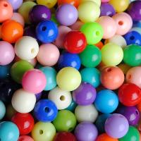 Acryl Schmuck Perlen, rund, Spritzgießen, verschiedene Größen vorhanden, keine, Bohrung:ca. 1mm, verkauft von kg